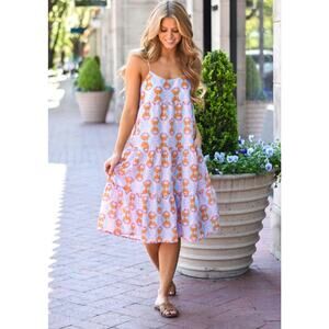 J. Marie The Violet Midi Dress Size Medium